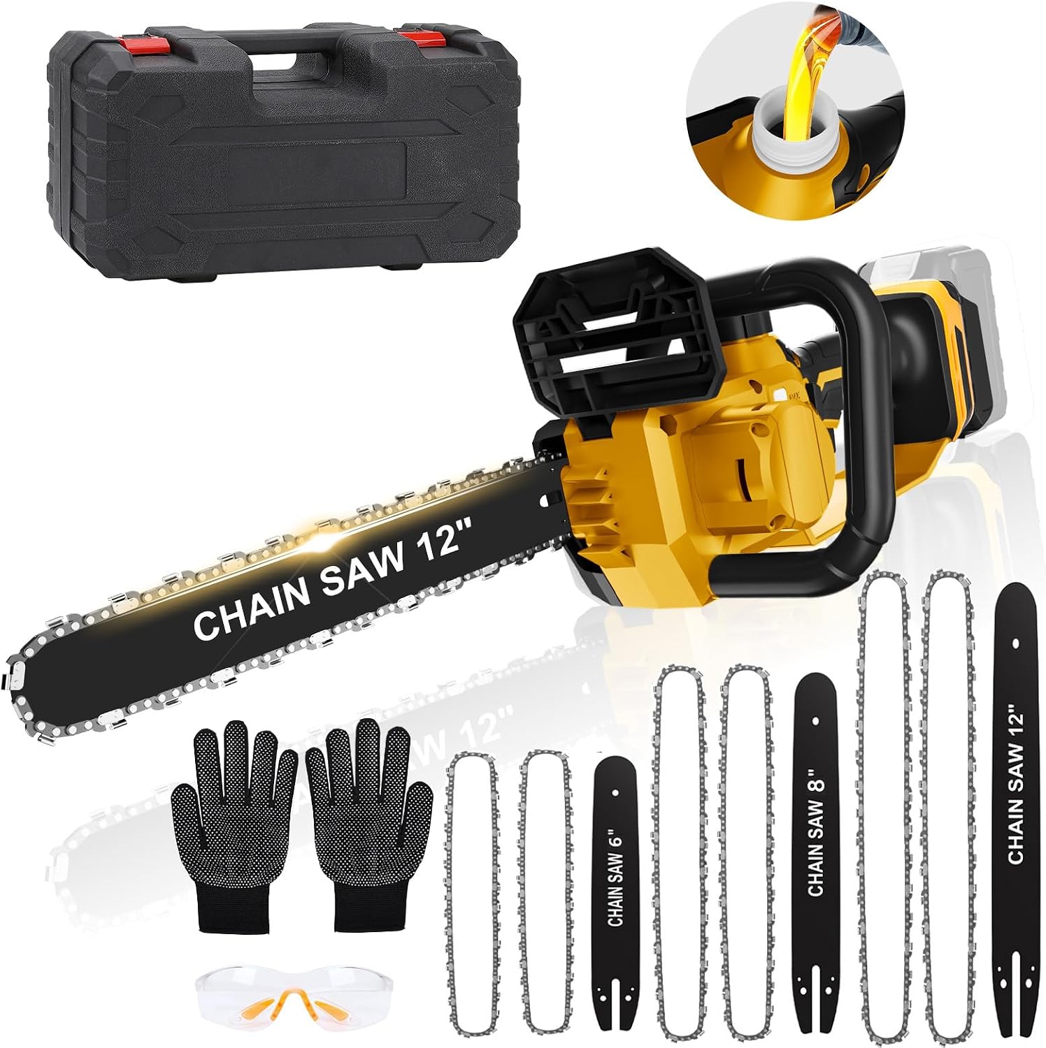 Brushless Chainsaw 8 Inch 20V - ^For 3-IN-1 Cordless Chainsaw for Dewalt