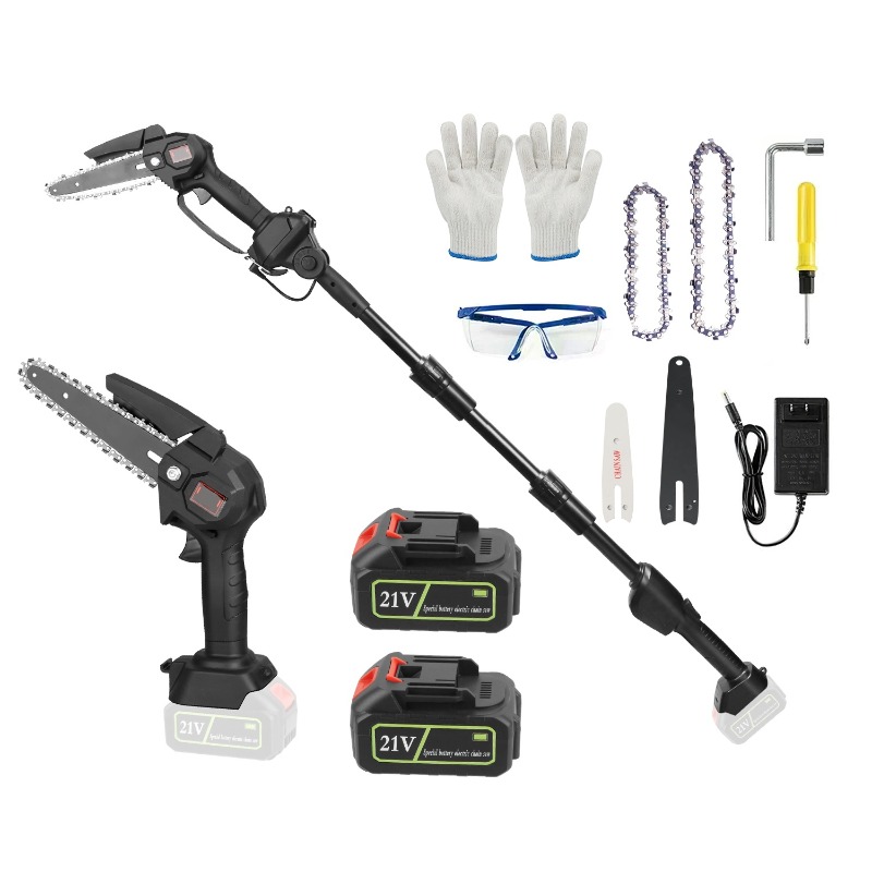 Battery Chainsaw 2 Battery Kit - 2 in 1 Cordless Pole Saw