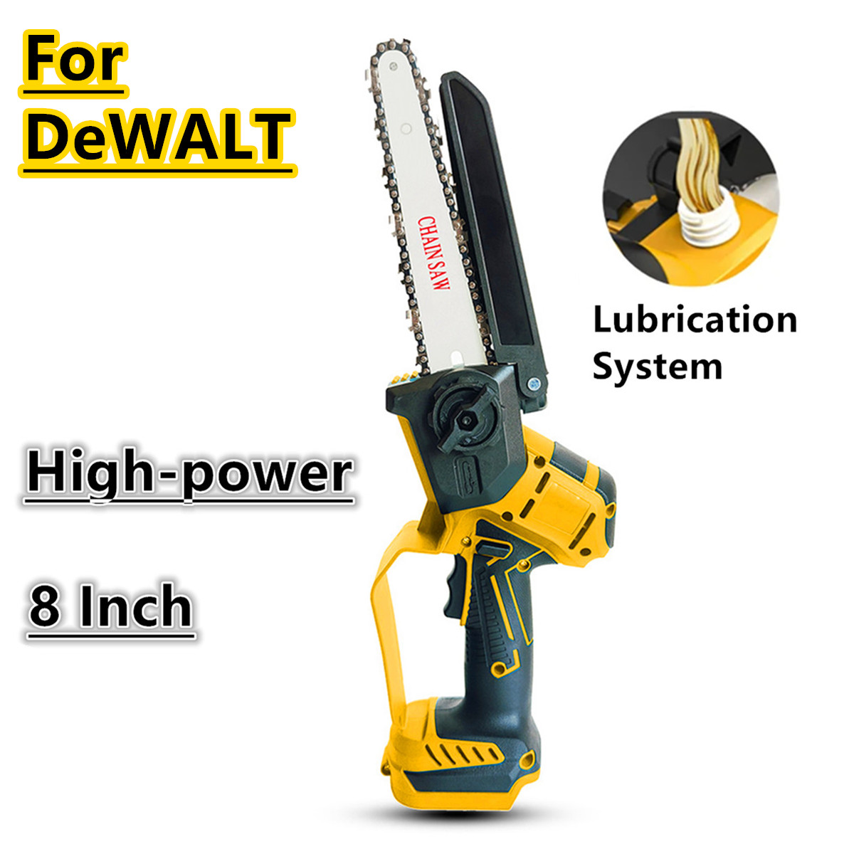 Brushless Chainsaw 8 Inch 20V - For DeWALT 20V Battery Brushless Chain
