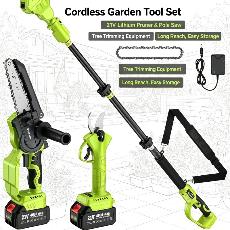 Pole Saw Cordless Telescopic - 4-in-1 Cordless Electric Saw 8
