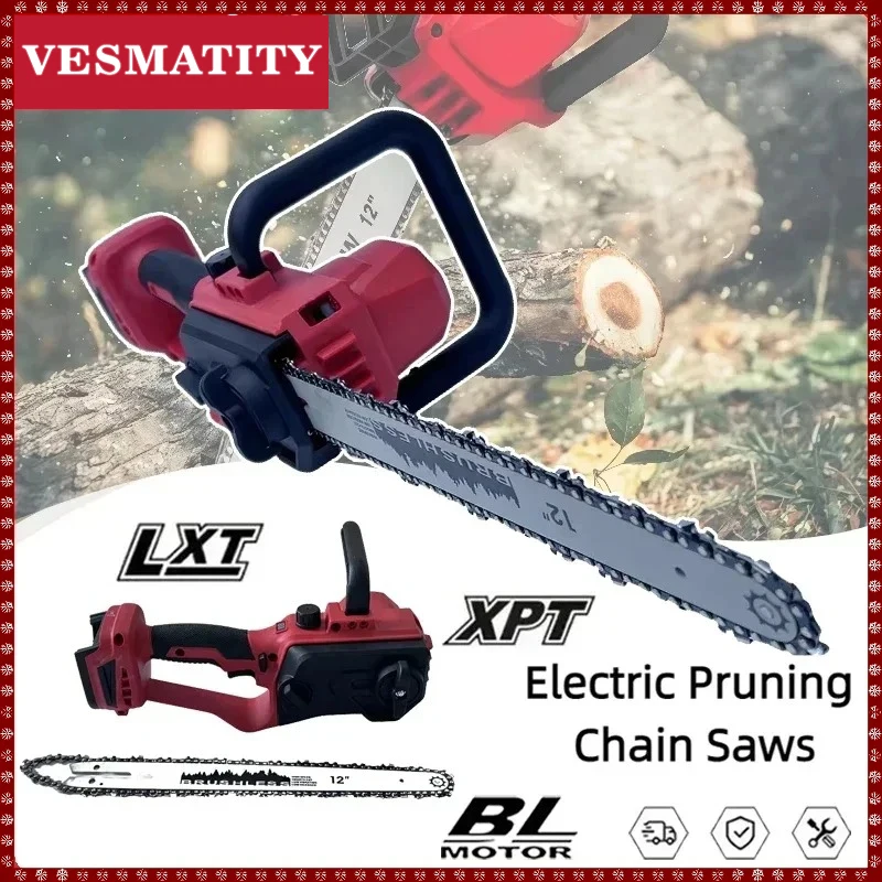 Cordless Chainsaw 12 Inch Battery - Brushless Chainsaw 12 Inch with Auto