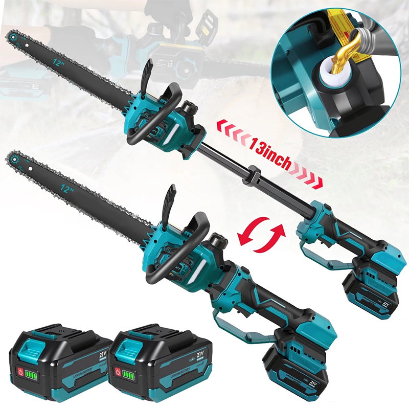 Pole Saw Cordless Telescopic - 12-Inch Brushless Motor Integrated Telescopic Cordless