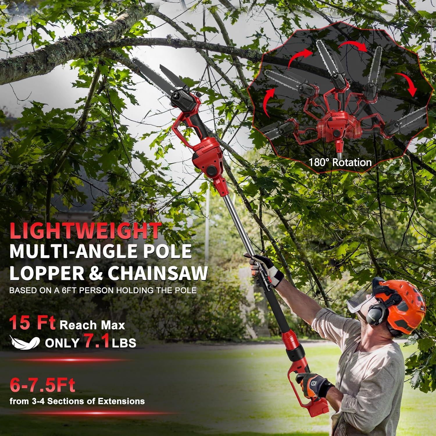 Cordless 2-in-1 Brushless Pole - Battery Chainsaw 2 Battery Kit ulasan dan harga