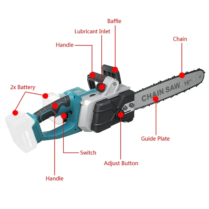 16 Inch 2500w Cordless Electri - Electric Chainsaw 16 Inch Corded ulasan dan harga