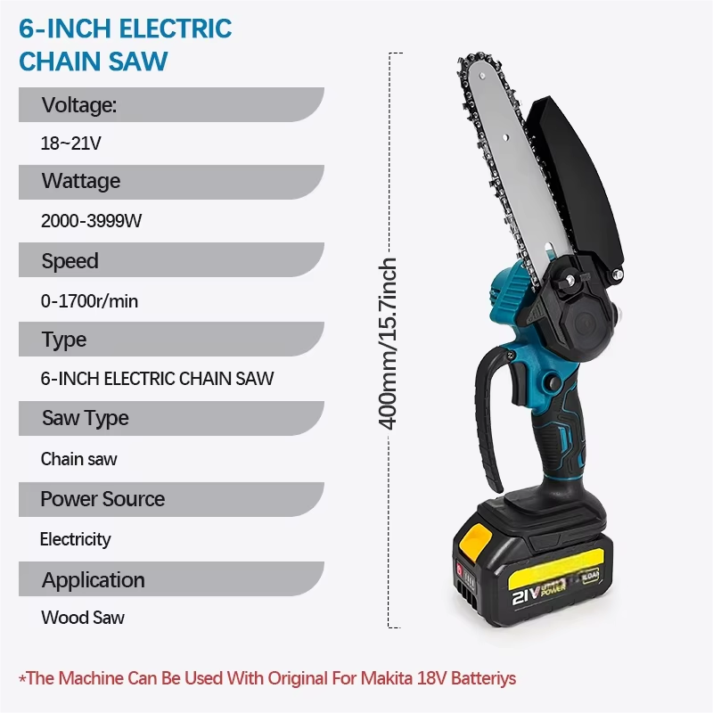 1700RPM 6 Inch Mini Li-Ion Ele - Mini Chainsaw 6 Inch Cordless ulasan dan harga