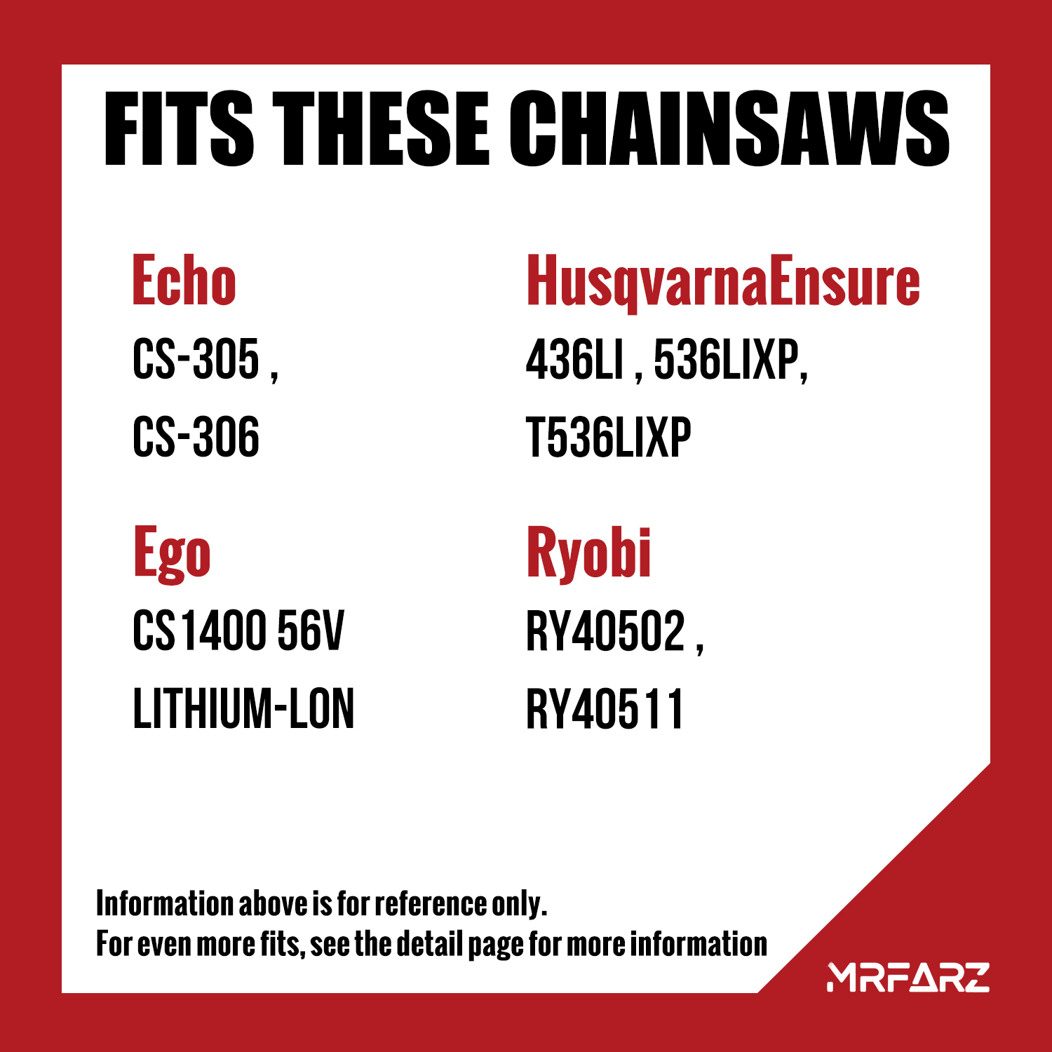 MRFARZ 4-Pack Chainsaw Chain 1 - Chainsaw Chain 3/8 Pitch ulasan dan harga