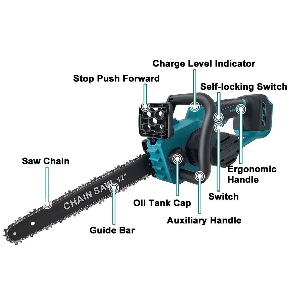 12 Inch Brushless Cordless Ele - Cordless Chainsaw 12 Inch Battery ulasan dan harga