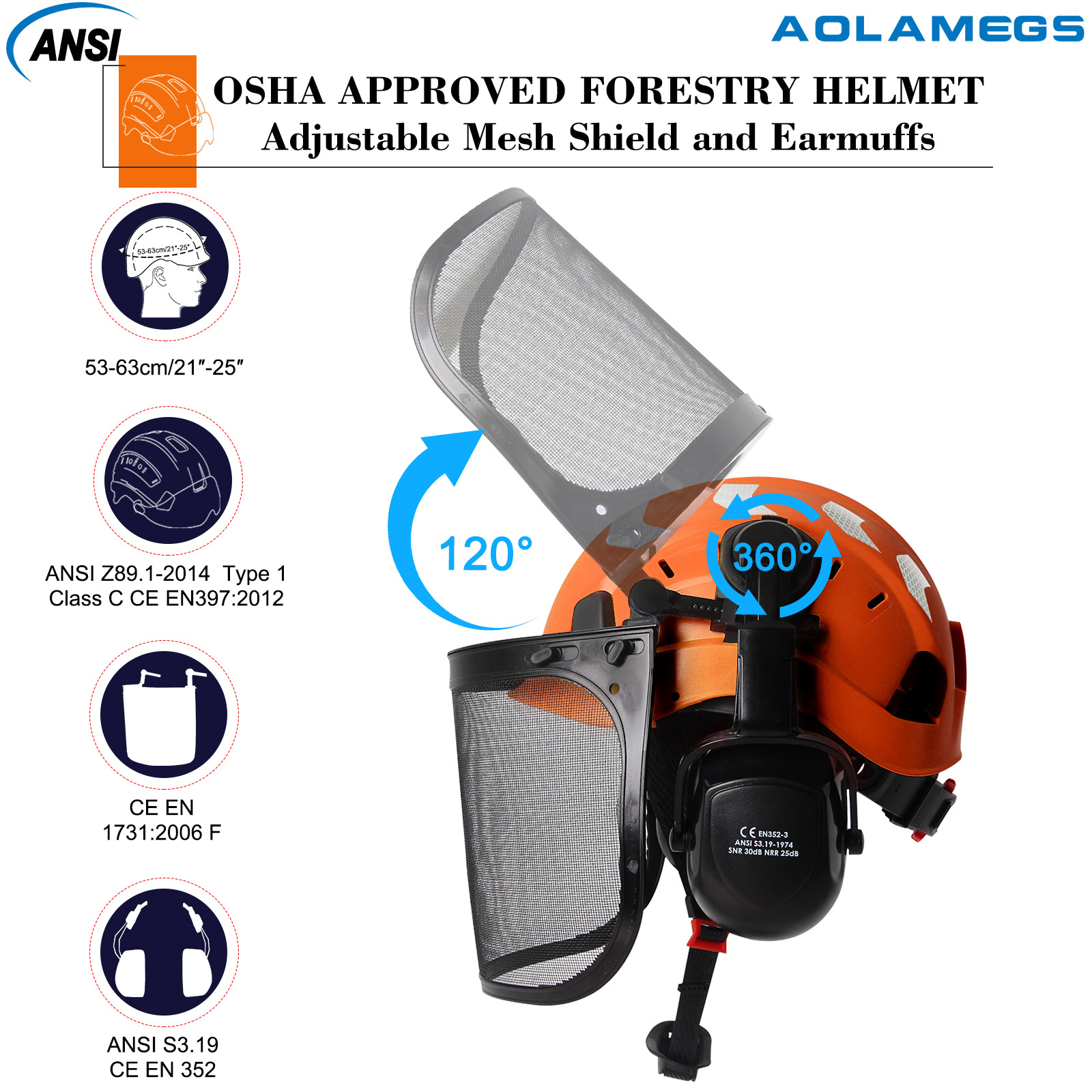 ABS Forestry Safety Helmet Wit - Chainsaw Safety Chaps ulasan dan harga