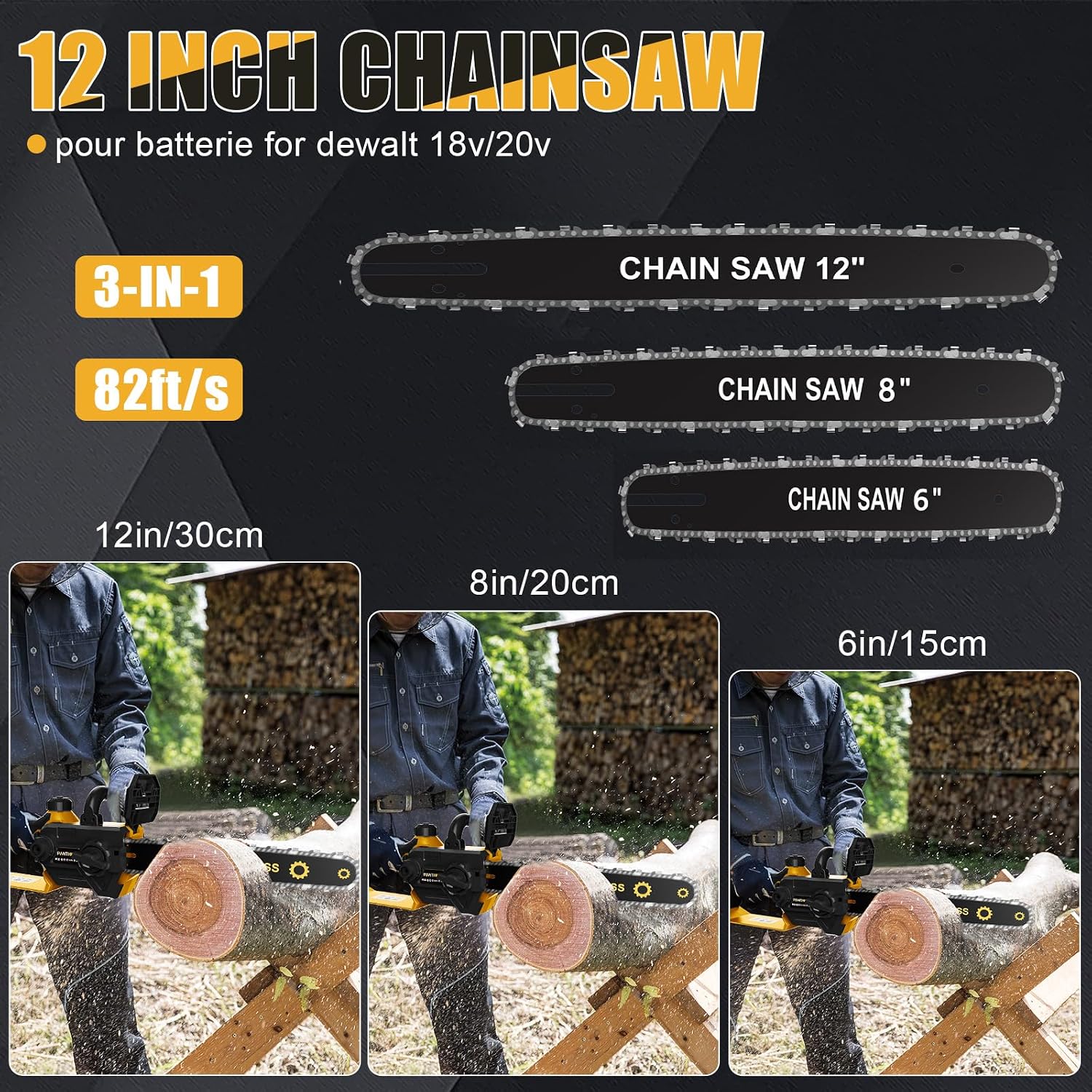 ^For 3-IN-1 Cordless Chainsaw  - Brushless Chainsaw 8 Inch 20V ulasan dan harga
