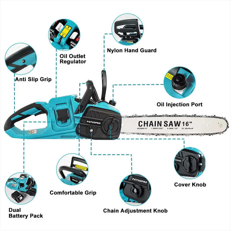 Brushless 16 Inch Cordless Ele - Cordless Chainsaw 12 Inch Battery ulasan dan harga