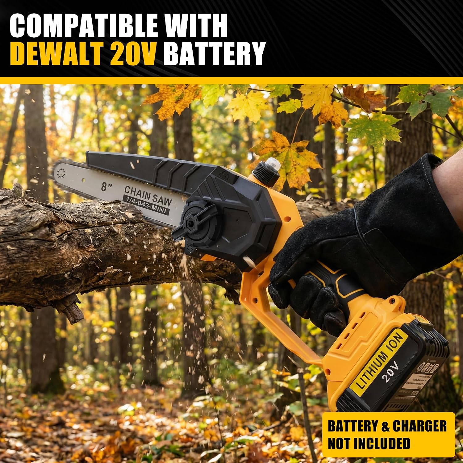 2 In 1 Cordless Pole Saw Compa - Brushless Chainsaw 8 Inch 20V ulasan dan harga
