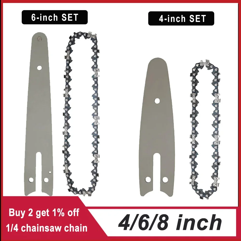 1/4 chainsaw chain 4/6/8 inch  - Mini Chainsaw 6 Inch Cordless ulasan dan harga