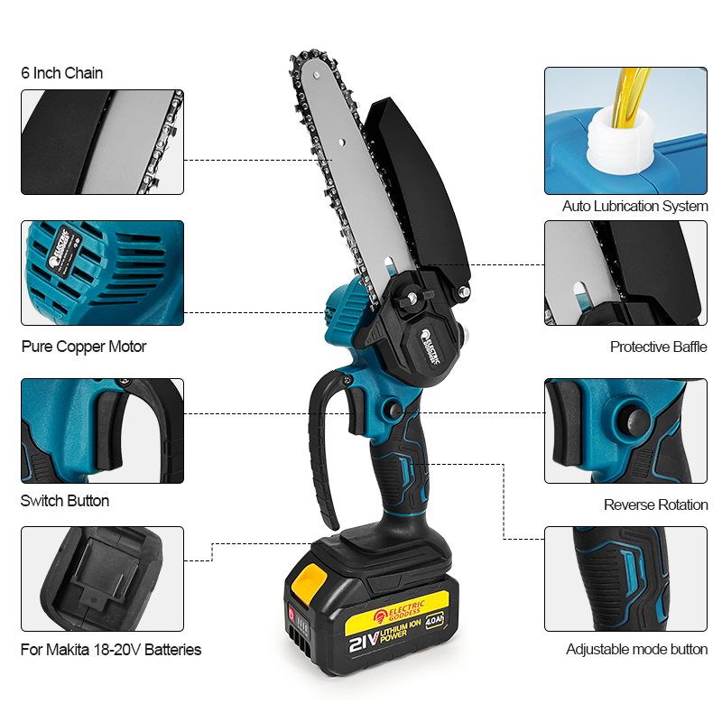 1700RPM 6 Inch Mini Cordless E - Mini Chainsaw 6 Inch Cordless ulasan dan harga