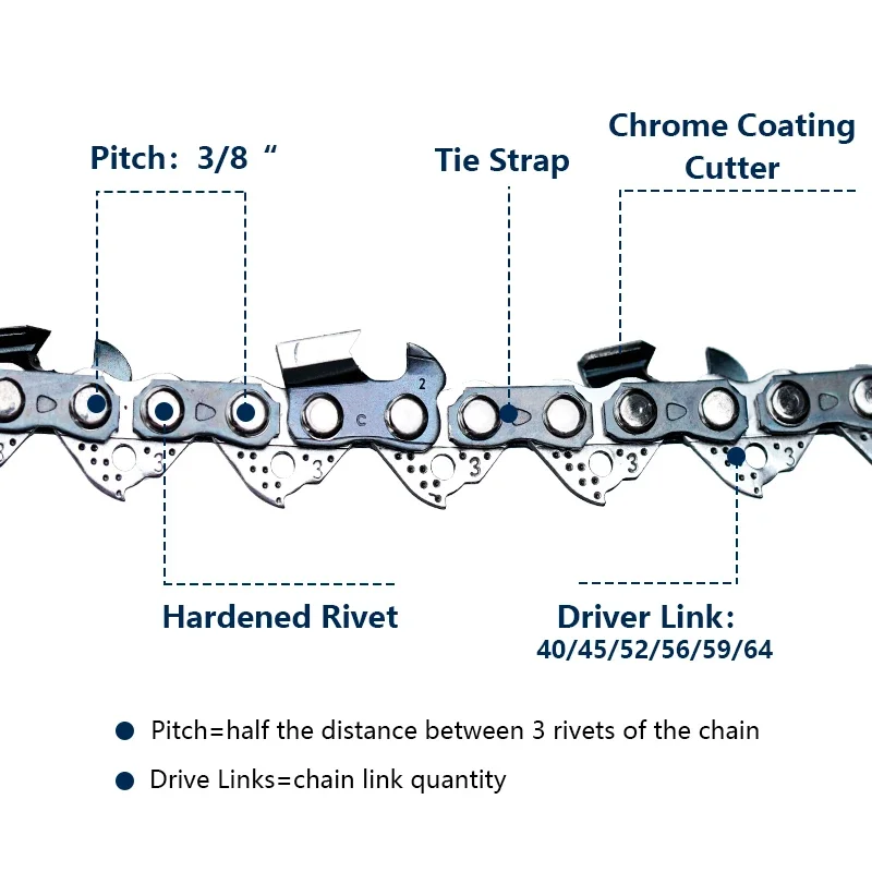 1Piece 10/12/14/16/18 Inch Cha - Chainsaw Chain 3/8 Pitch ulasan dan harga