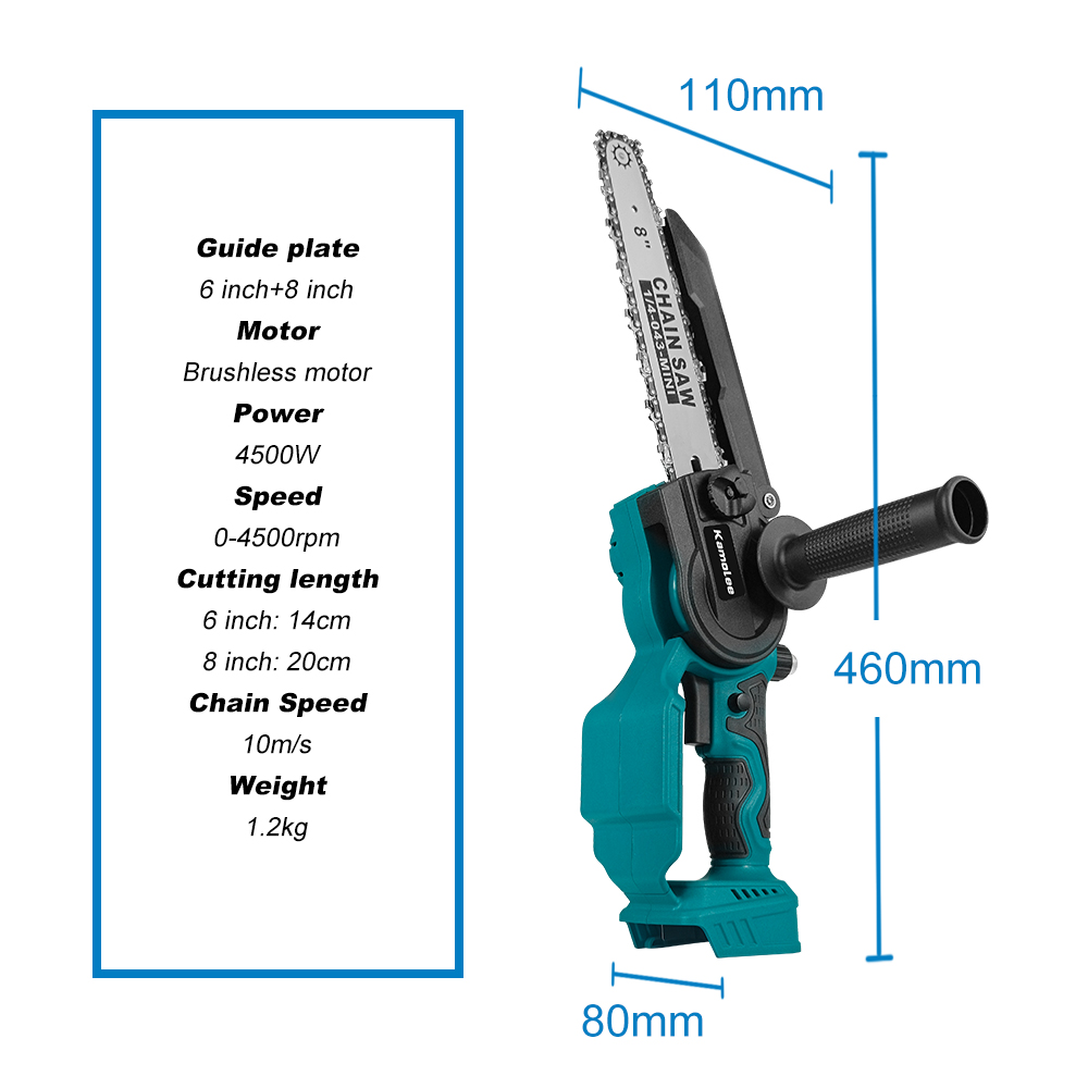 Kamolee 6 Inch 8 Inch Mini Bru - Mini Chainsaw 6 Inch Cordless ulasan dan harga