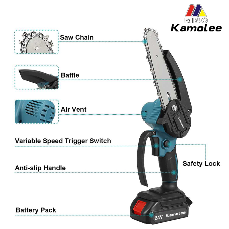 Kamolee Brushless Electric Cha - Brushless Chainsaw 8 Inch 20V ulasan dan harga