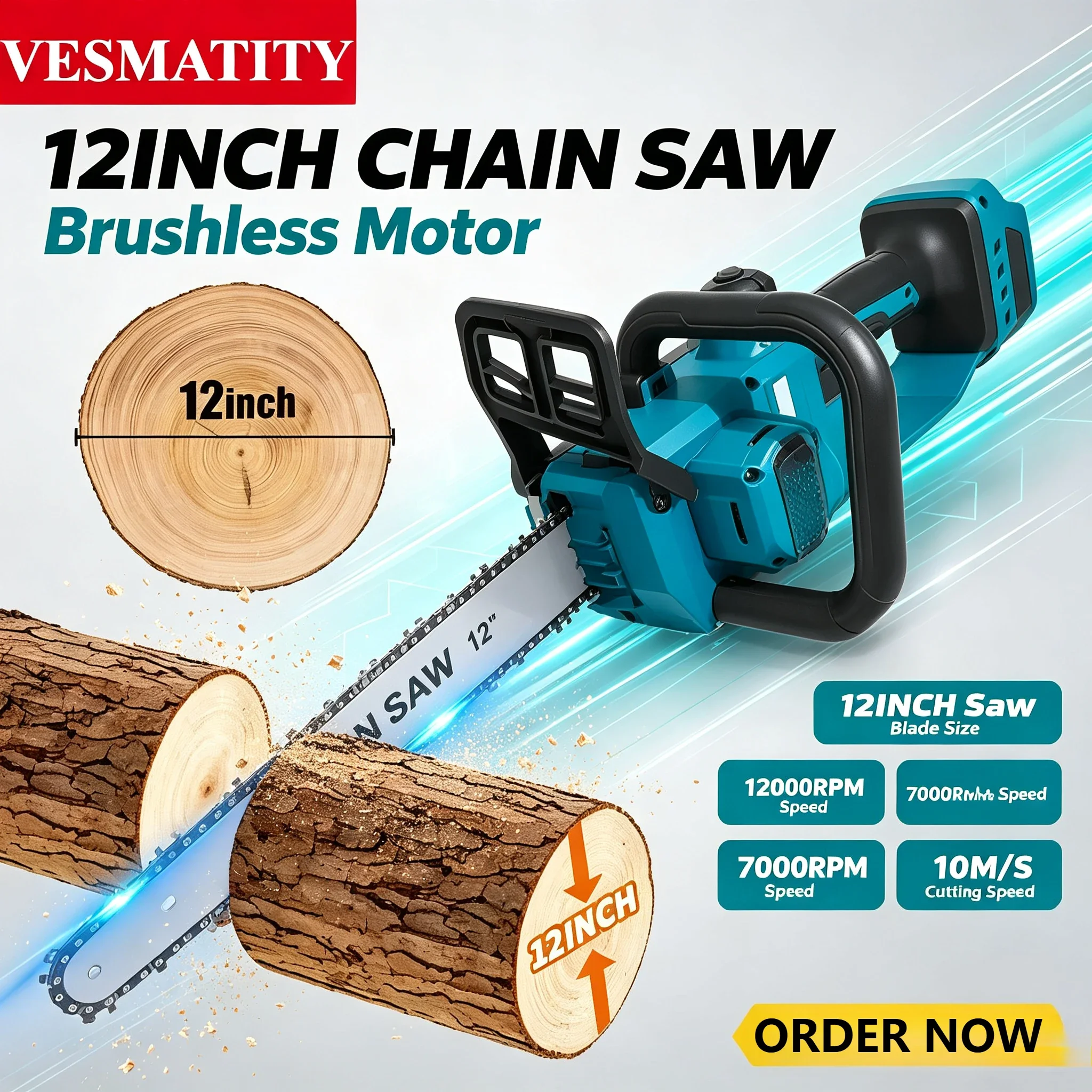 12 Inch Brushless Electric Cha - Cordless Chainsaw 12 Inch Battery ulasan dan harga