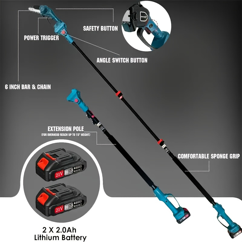 2-Meter High-Altitude Telescop - Battery Chainsaw 2 Battery Kit ulasan dan harga