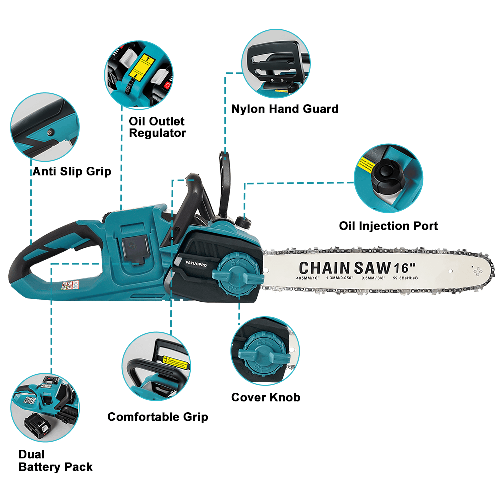 PATUOPRO 16 Inch Brushless Ele - Electric Chainsaw 16 Inch Corded ulasan dan harga